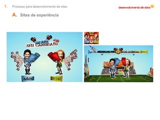 Processo para desenvolvimento de sites Sites de experiência  