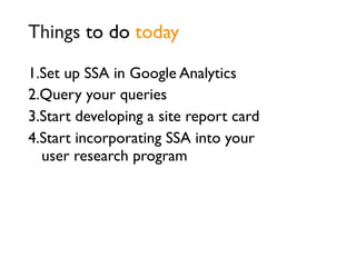 Site search analytics workshop presentation Slide 121