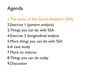 Site search analytics workshop presentation Slide 3