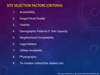 Site selection | PPTX