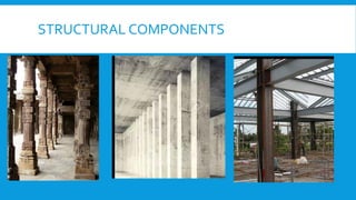 STRUCTURAL COMPONENTS
Reinforcement bars are called
longitudinal reinforcement and
help taking the compression along
with ...