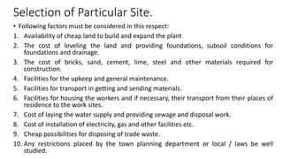 Site selection and plant layout | PPTX