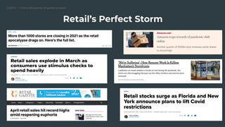 CARTO — Unlock the power of spatial analysis
Retail’s Perfect Storm
 