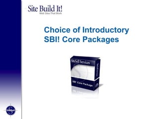 Choice of Introductory SBI! Core Packages 