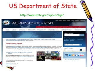 US Department of State http://www.state.gov/r/pa/ei/bgn/   