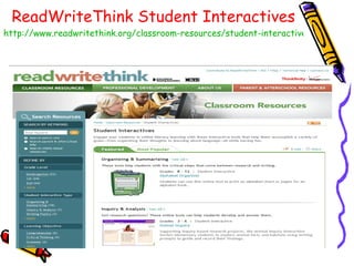 ReadWriteThink Student Interactives http://www.readwritethink.org/classroom-resources/student-interactives/   