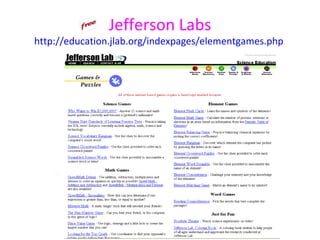 Jefferson Labs
http://education.jlab.org/indexpages/elementgames.php
 