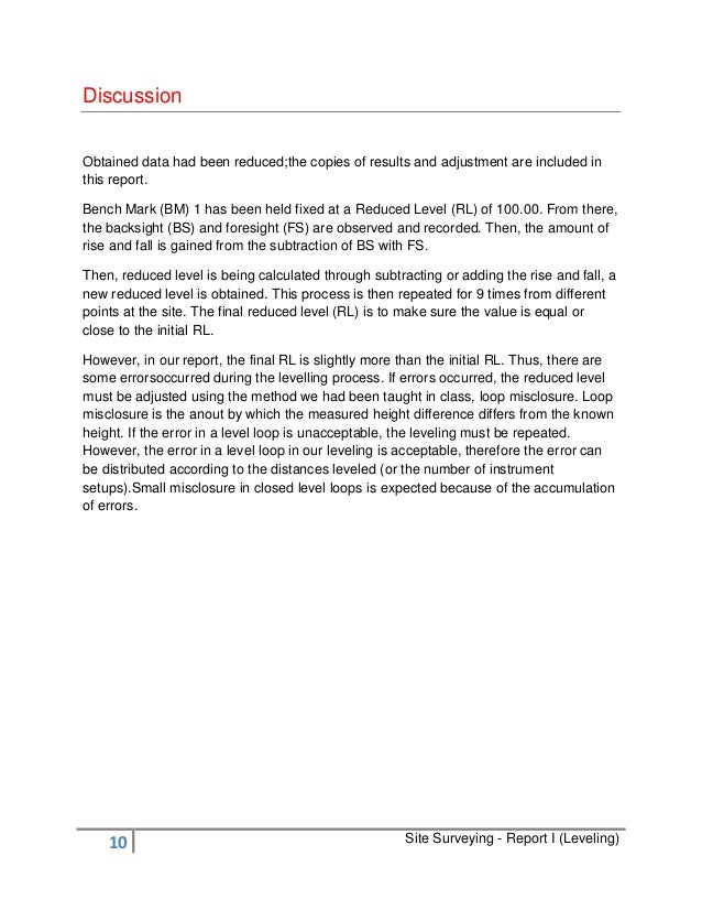 site surveying report i surveying report