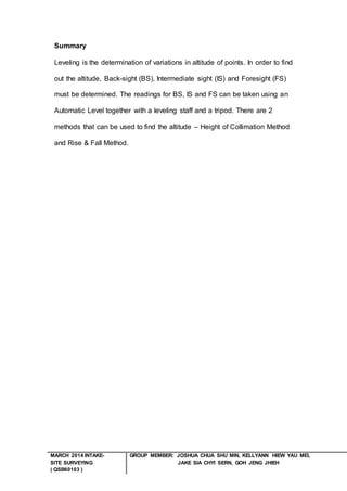 Intermediate Sight Site surveying | DOCX