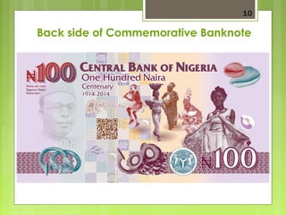 10 
Back side of Commemorative Banknote 
