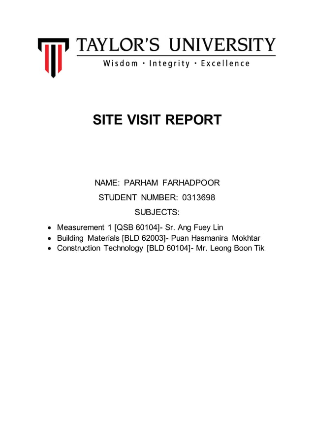 metrisch-anlocken-seekrankheit-site-visit-report-format-treu-der
