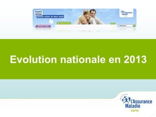 Evolution nationale en 2013
 