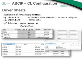 Abcip Chart InduSoft Web Studio Driver Overview – SITIA and ABCIP | PPTX