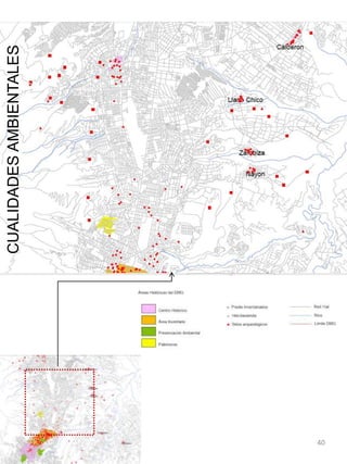 USO DEL SUELO POR SETOR32Actualmente en la zona se desarrollan diversas actividades comerciales como farmacias, boutiques, accesorios de autos, supermercados, restaurantes entre otros y aproximadamente un 35% del comercio del sector depende de la presencia del aeropuerto (en base a encuestas realizadas julio 2008)/ y están aglomerados en el área de acceso con una tendencia de crecimiento hacia las vías secundarias como la Av. La Florida. En los sectores lejanos al acceso existe una presencia de actividades comerciales dispersas, que podrán desarrollarse con el planteamiento del parque en el área actual.En el grafico Nº 9 se puede establecer una comparación entre el uso de suelo en torna al Parque la Carolina y el uso de suelo en torno al Aeropuerto Mariscal Sucre. La creación del Parque del Lago o Parque Bicentenario en el sector generaría una modificación del uso de suelo similar a lo ocurrido en la Carolina donde actualmente sus terrenos colindantes tienen un uso principal de áreas residenciales, equipamiento zonal y tipologías múltiples, con una alta densidad neta, en comparación a los usos actuales del aeropuerto que en su mayor porcentaje tiene un uso principal de viviendas y en muy menor porcentaje de comercios, usos múltiples y equipamientos sectoriales, con una baja densidad neta que tendería a incrementarse generando un crecimiento en altura y el desarrollo del sector