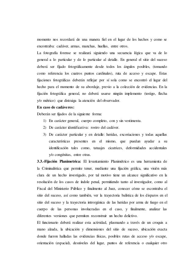 Sitio del suceso informe