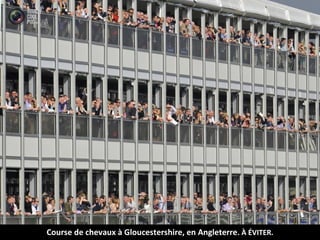 Course de chevaux à Gloucestershire, en Angleterre. À ÉVITER.
 