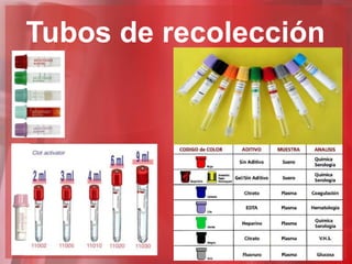 Tubos de recolección
 