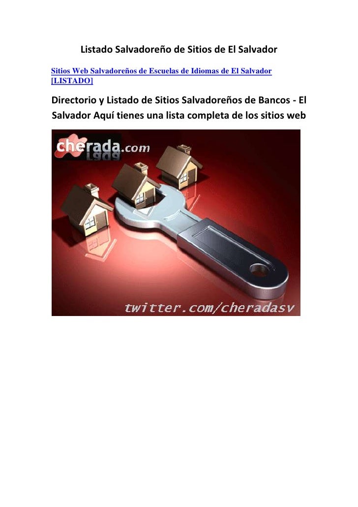 Listado salvadoreño paginas web De Escuelas De Idiomas De El Salvador…