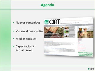 CIAT web en español:  un canal para acercarnos más a América Latina y  el Caribe