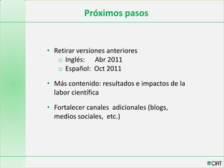 CIAT web en español:  un canal para acercarnos más a América Latina y  el Caribe