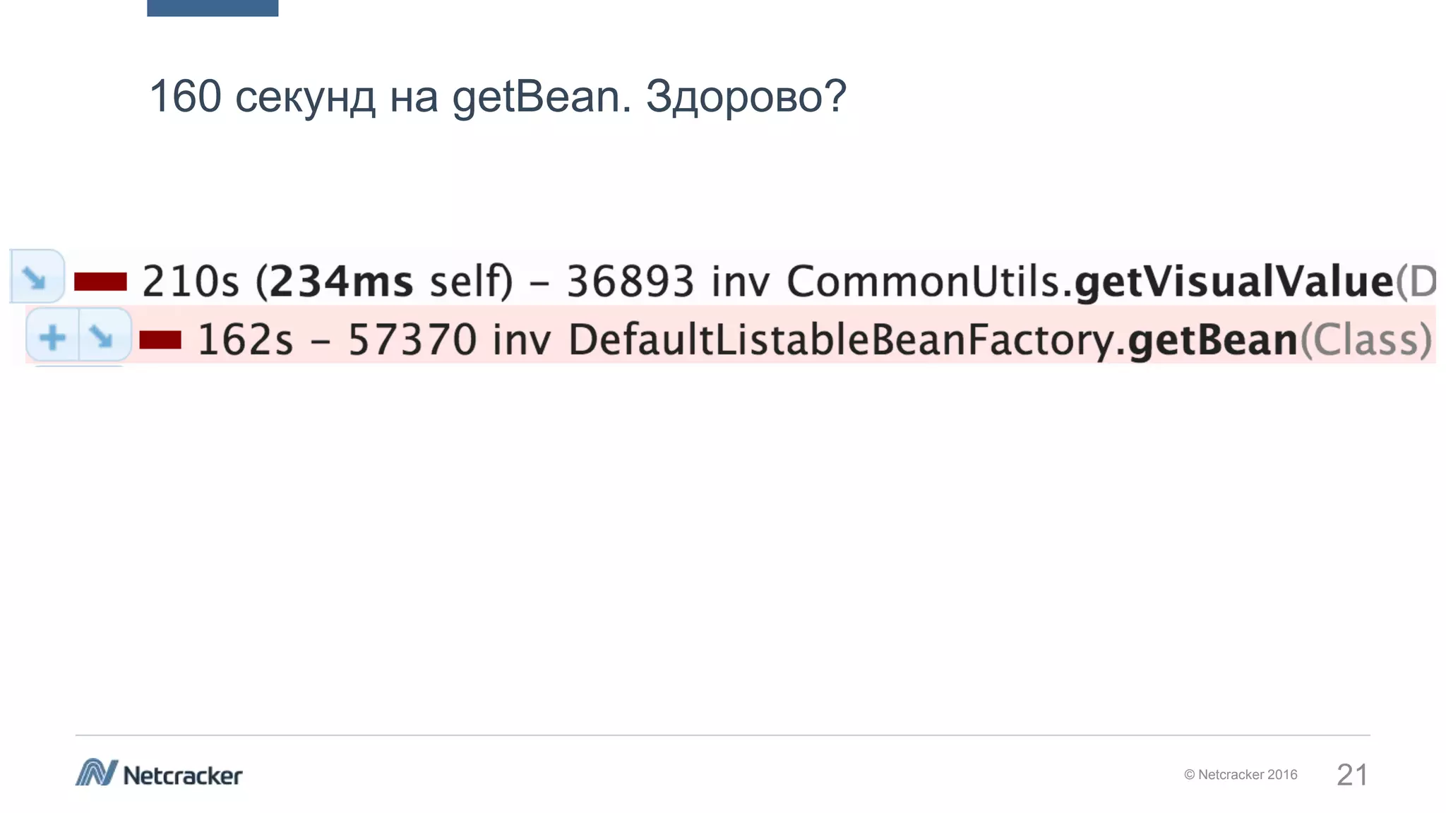 © Netcracker 2016 21
160 секунд на getBean. Здорово?
 