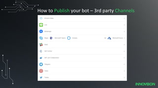 How to Publish your bot – 3rd party Channels
 