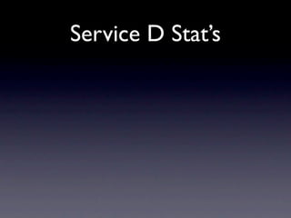 Service D Stat’s
 