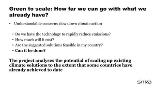 Outi Haanperä: Green to Scale and climate solutions