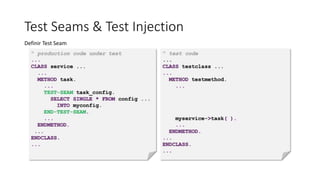 Test Seams & Test Injection
Definir Test Seam
 