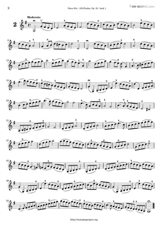 2 Hans Sitt - 100 Etudes, Op. 32 - book 1
4
2
4
Moderato
0
46 0040 0
0 012 00 04
0 418 0040 4
400 424 40 4
4031 40 4
0 037 4
0 4
0043 440 4
449 00 400 4 0
4055 0 40 40
http://mutopiaproject.org
 