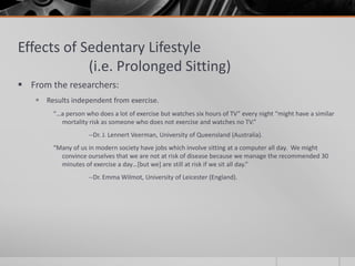 Sitting is the New Smoking | PPTX
