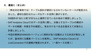 【SAP Inside Track Tokyo 2021 DAT】HANADB to SAC - CloudConnectorを使用したデータインポートにおいて気を付けるべき４つのこと