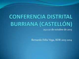 25 a 27 de octubre de 2013

Bernardo Feliu Vega, RDR 2013-2014

 