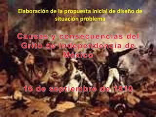 Elaboración de la propuesta inicial de diseño de situación problema 