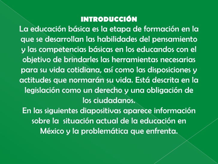 Situacion actual de la educacion en mexico