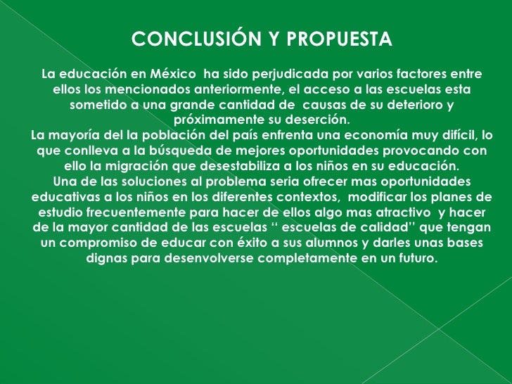 Situacion actual de la educacion en mexico