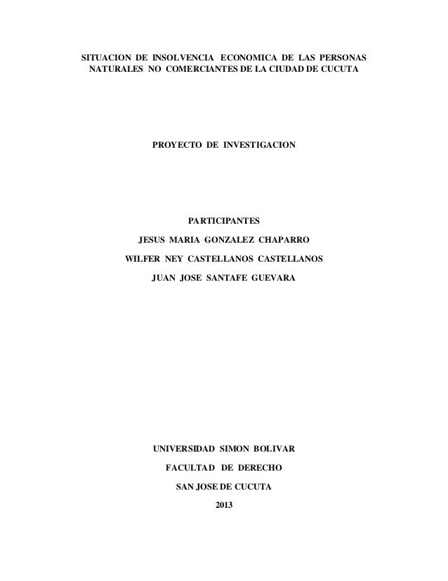 Situacion de insolvencia economica de las personas naturales