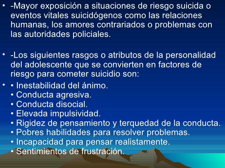 Situaciones de riesgo