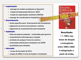  pele3. objetivos dos transplantesb.  Melhorar a qualidade de vida rim