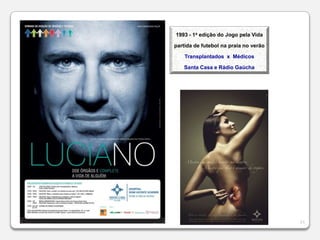   córneas:5% das mortes ?     (70.000)      potenciais doadores: órgãos:36,4 pmp/ano   -   6.979 (52%)