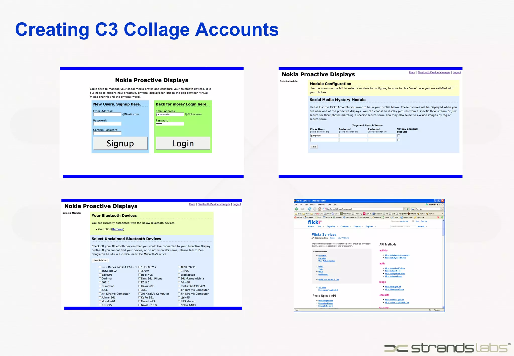 Creating C3 Collage Accounts 