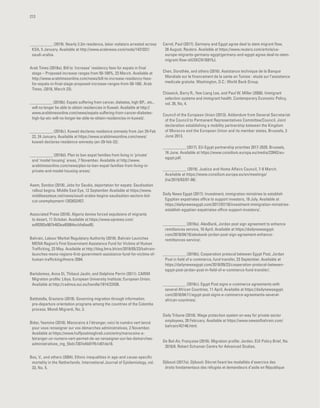 62
‫تبلغ‬ ‫كانت‬ ‫حيث‬ 2015 ‫عام‬ ‫عن‬ ‫بزيادة‬ ،)72 ‫(الشكل‬
‫البلدان‬ ‫أقل‬ ‫بين‬ ‫من‬ ،‫القمر‬ ‫جزر‬ ‫ل‬ ّ
‫وتسج‬ .‫المائة‬ ‫في‬ 6.6
‫في‬ ‫المقيمين‬ ‫المواطنين‬ ‫من‬ ‫نسبة‬ ‫أعلى‬ ،ً‫نموا‬ ‫العربية‬
‫تبلغ‬ ‫التي‬ ‫الصومال‬ ‫تليها‬ ،‫المائة‬ ‫في‬ 14.3 ‫وهي‬ ‫الخارج‬
‫جميع‬ ‫أما‬ .‫المائة‬ ‫في‬ 13.5 ‫الخارج‬ ‫في‬ ‫سكانها‬ ‫نسبة‬
‫من‬ ‫أقل‬ ‫المهاجرين‬ ‫سكانها‬ ‫نسبة‬ ‫فتبلغ‬ ،‫األخرى‬ ‫البلدان‬
.‫المائة‬ ‫في‬ 5
2.3 ‫من‬ ‫(أكثر‬ ‫المائة‬ ‫في‬ 44 ‫حوالى‬ ‫كان‬ ،2017 ‫عام‬ ‫وفي‬
‫العربية‬ ‫البلدان‬ ‫أقل‬ ‫من‬ ‫والالجئين‬ ‫المهاجرين‬ ‫من‬ )ً‫مليونا‬
‫ت‬ّ‫وحل‬ .)73 ‫(الشكل‬ ‫أخرى‬ ‫عربية‬ ‫بلدان‬ ‫في‬ ‫مقيمين‬ ً‫نموا‬
‫إذ‬ ‫المقصد‬ ‫بلدان‬ ‫طليعة‬ ‫في‬ ‫السعودية‬ ‫العربية‬ ‫المملكة‬
‫من‬ ‫المهاجرين‬ ‫مجموع‬ ‫من‬ ‫المائة‬ ‫في‬ 21 ‫استضافت‬
‫(الشكل‬ ‫شخص‬ ‫مليون‬ 1.1 ‫أو‬ ً‫نموا‬ ‫العربية‬ ‫البلدان‬ ‫أقل‬
‫مقصد‬ ‫أكبر‬ ‫ثاني‬ ‫العربية‬ ‫غير‬ ‫أفريقيا‬ ‫منطقة‬ ‫وكانت‬ .)74
‫وهي‬ ،‫بلدانها‬ ‫من‬ ‫أربعة‬ ‫كانت‬ ‫إذ‬ ‫والالجئين‬ ‫للمهاجرين‬
‫طليعة‬ ‫في‬ ،‫وكينيا‬ ‫السودان‬ ‫وجنوب‬ ،‫وتشاد‬ ،‫إثيوبيا‬
‫من‬ ‫والالجئين‬ ‫للمهاجرين‬ ‫األولى‬ ‫الخمسة‬ ‫المقصد‬ ‫بلدان‬
.ً‫نموا‬ ‫العربية‬ ‫البلدان‬ ‫أقل‬
‫الالجئين‬ ‫من‬ ‫المائة‬ ‫في‬ 43.6 ‫النساء‬ ‫نسبة‬ ‫وبلغت‬
،2017 ‫عام‬ ‫في‬ ً‫نموا‬ ‫العربية‬ ‫البلدان‬ ‫أقل‬ ‫من‬ ‫والمهاجرين‬
‫وظلت‬ .)75 ‫(الشكل‬ ‫وفتاة‬ ‫امرأة‬ ‫مليون‬ 2.3 ‫من‬ ‫أكثر‬ ‫أي‬
‫عدد‬ ‫وارتفع‬ ،1990 ‫عام‬ ‫منذ‬ ً‫نسبيا‬ ‫مستقرة‬ ‫النسبة‬ ‫هذه‬
‫ي‬ َ‫عام‬ ‫بين‬ ‫امرأة‬ 100,000 ‫بمقدار‬ ‫والالجئات‬ ‫المهاجرات‬
‫نسبة‬ ‫أدنى‬ ‫اليمن‬ ‫ل‬ ّ
‫سج‬ ،2017 ‫عام‬ ‫وفي‬ .2017‫و‬ 2015
‫فيما‬ ،‫المائة‬ ‫في‬ 34 ‫وهي‬ ‫والالجئات‬ ‫المهاجرات‬ ‫من‬
‫والالجئات‬ ‫المهاجرات‬ ‫من‬ ‫نسبة‬ ‫أعلى‬ ‫القمر‬ ‫جزر‬ ‫لت‬ ّ
‫سج‬
.‫المائة‬ ‫في‬ 50.7 ‫وهي‬
2017-1990 ،)‫(بالماليين‬ ً‫نموا‬ ‫العربية‬ ‫البلدان‬ ‫أقل‬ ‫من‬ ‫والالجئين‬ ‫المهاجرين‬ ‫عدد‬ .71 ‫الشكل‬
‫א‬ ‫א‬ ‫אא‬ ‫א‬  