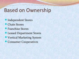 Retail Institutions Examples Situational Analysis and Types of Retail Institutes | PPTX