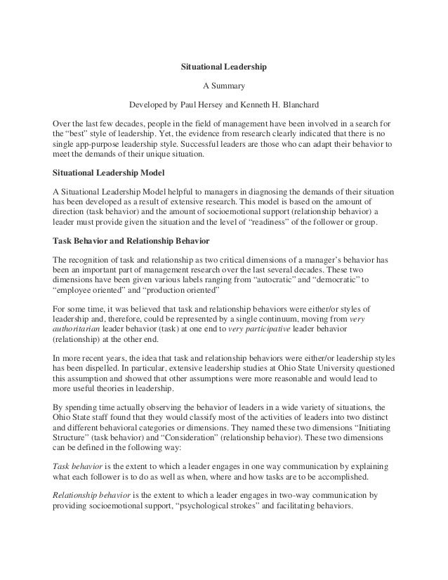 Situational leadership case study with solution pdf image