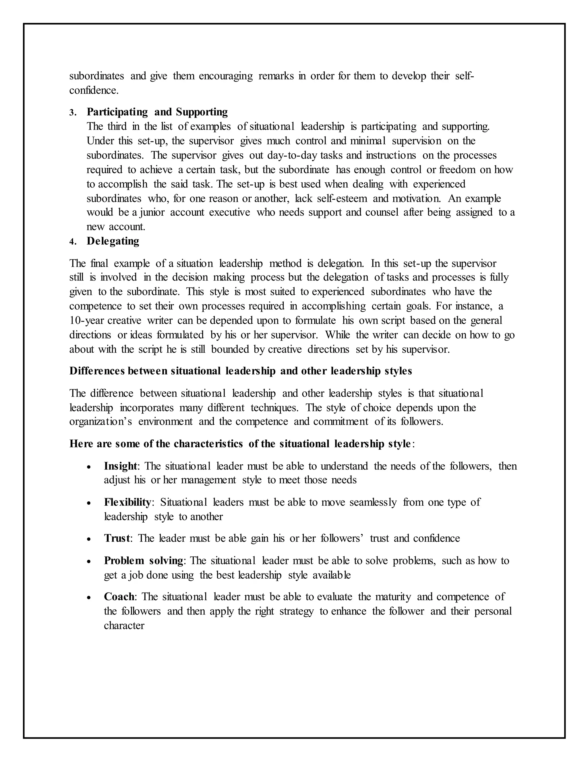 Situational leadership | DOCX