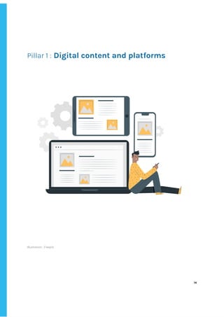 ‌
‌
‌
Pillar‌‌
1‌‌
:‌
‌‌
‌
Digital‌‌
content‌‌
and‌‌
platforms‌ ‌
‌
‌
‌
‌
‌
‌
‌
‌
‌
‌
‌
‌
‌
Illustration‌‌
:‌‌
Freepik‌ ‌ ‌
‌
‌
14‌ ‌ ‌
‌
‌ ‌
‌
‌
 