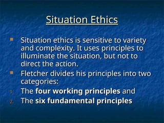Situation Ethics principle powerpoint slide | PPT