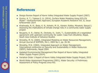 Hydrological Analysis Based of Supply and Demand of Kavre Valley ...