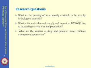 Hydrological Analysis Based of Supply and Demand of Kavre Valley ...