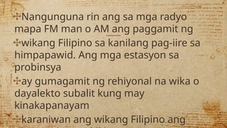 Mga sitwasyong pangwika sa Philippines sa Komunikasyon | PPTX